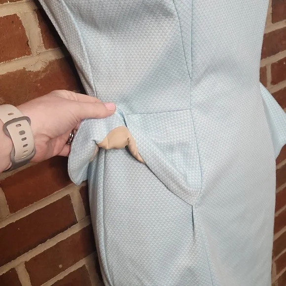 ark&co blue peplum dress, size medium - Picture 4 of 9